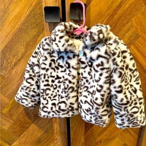 Mudpie fury Leopard Baby girls coat